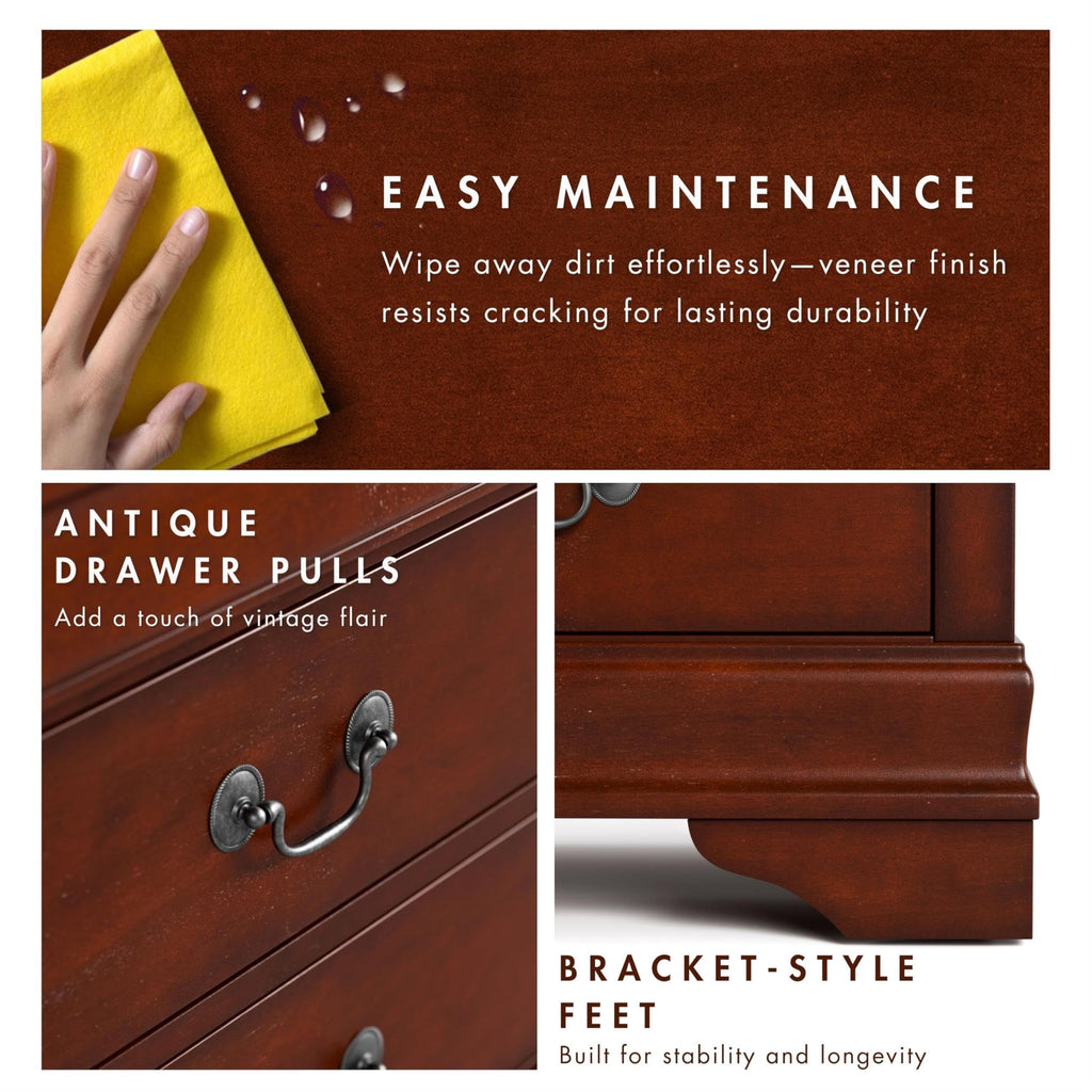 Solid Wood 2-Drawer Nightstand Set X7049