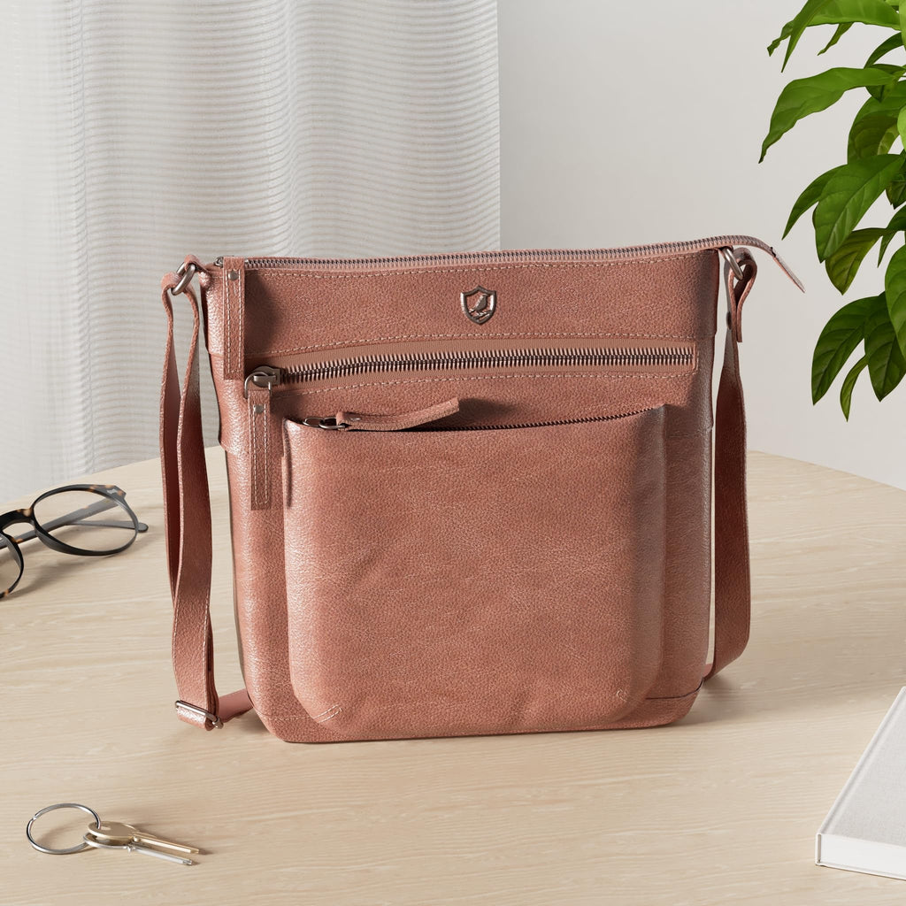 Small Genuine Leather Crossbody Bag with Adjustable Strap F617607