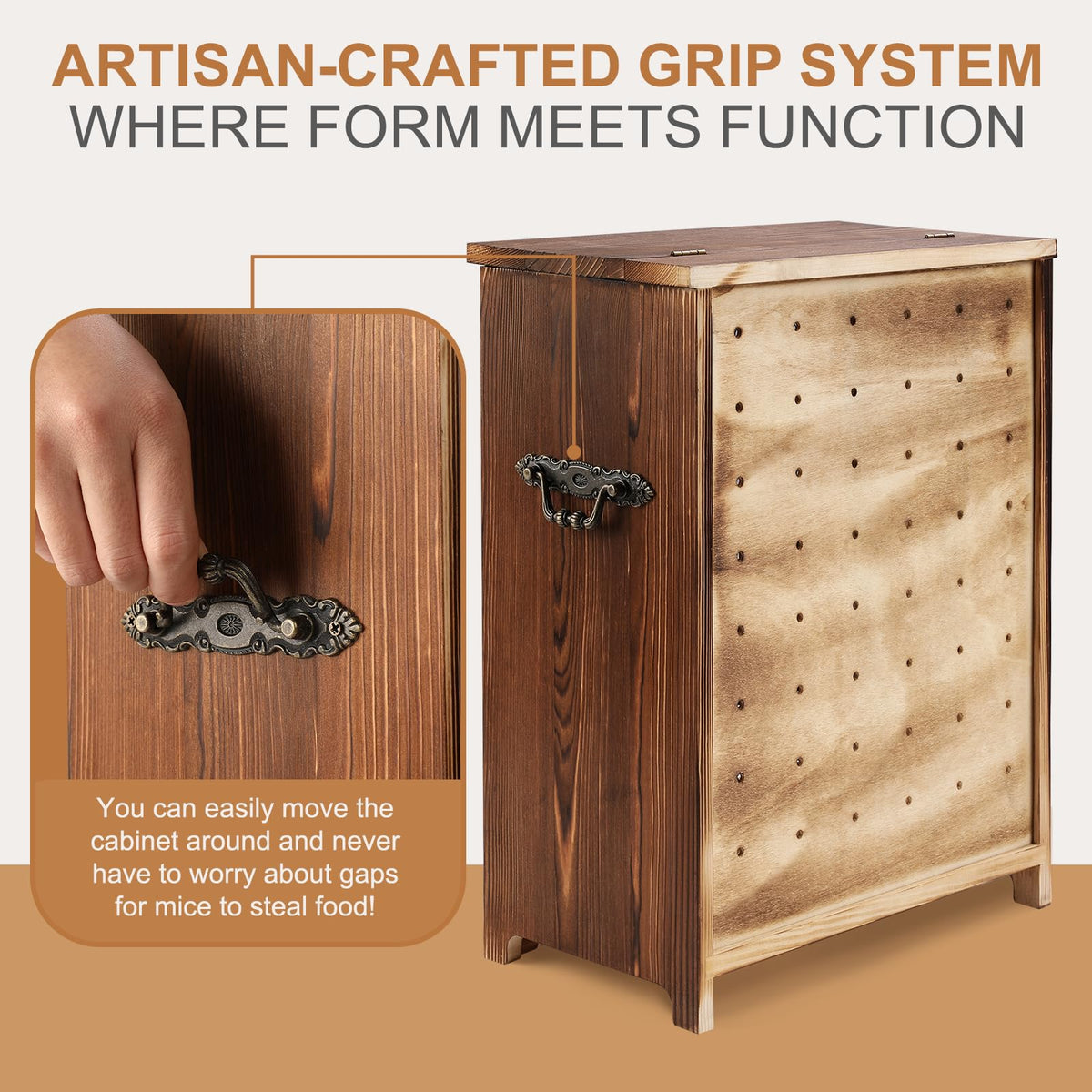 Potato and Onion Storage Bin Wooden Storage Box V615428