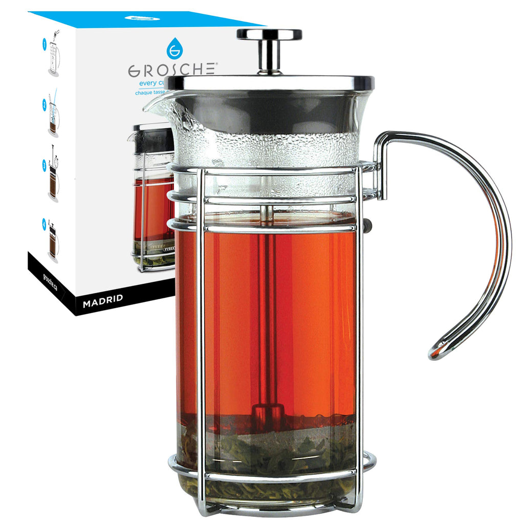 Glass French Press Coffee and Tea Maker, 11.8 oz X942
