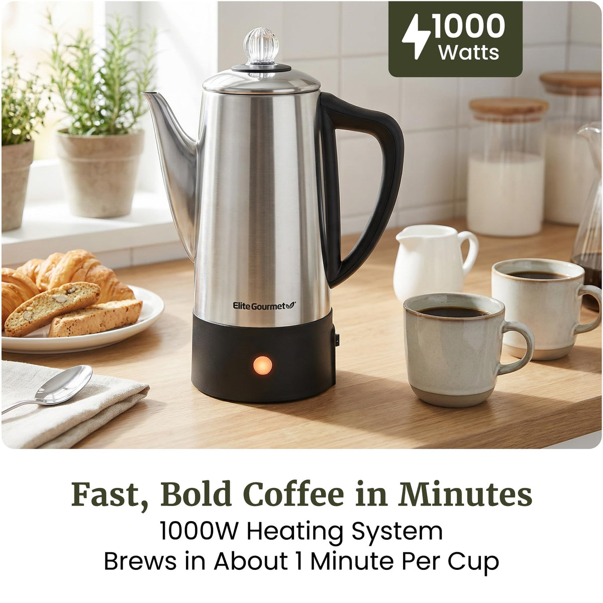 6-Cup Electric Coffee Percolator U687622
