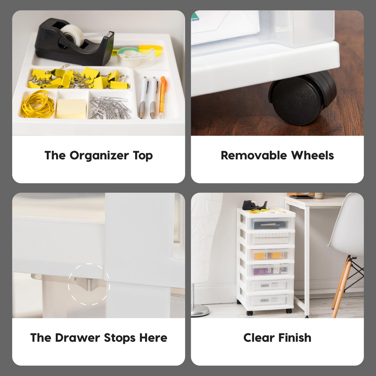 6 Drawer Rolling Storage Cart V23491