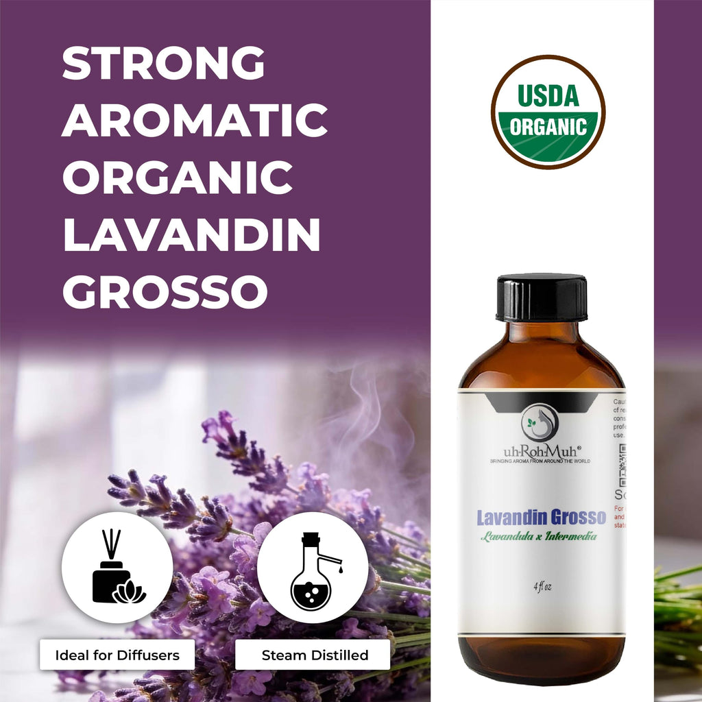 Organic Lavandin Grosso Essential Oil 4 Fl Oz U98368