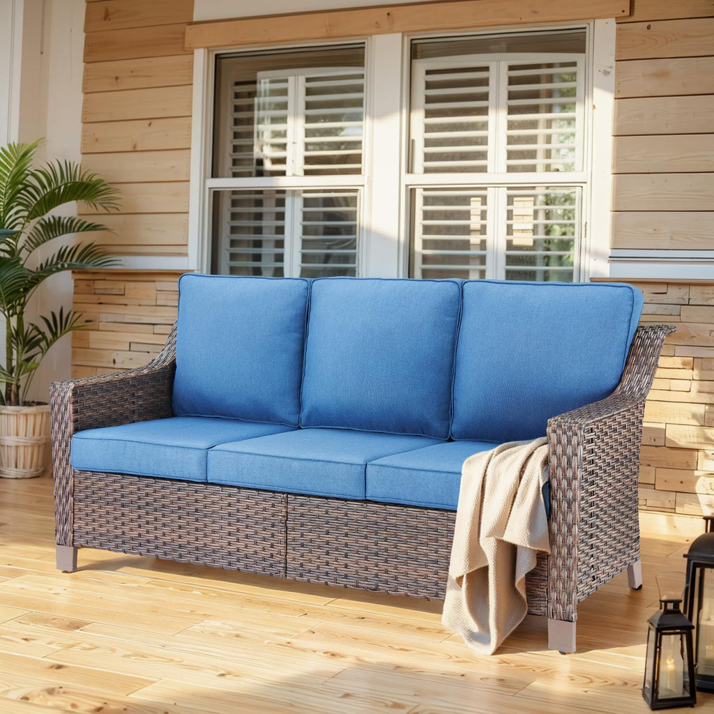 Brown PE Wicker Outdoor Sofa Z94450