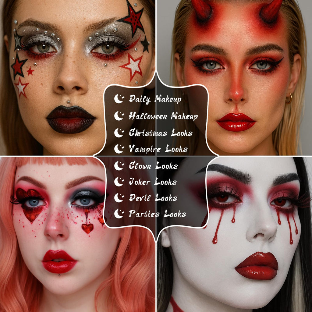 Red 15 Colors Shimmer Matte Glitter Metallic Eyeshadow Palette R6726