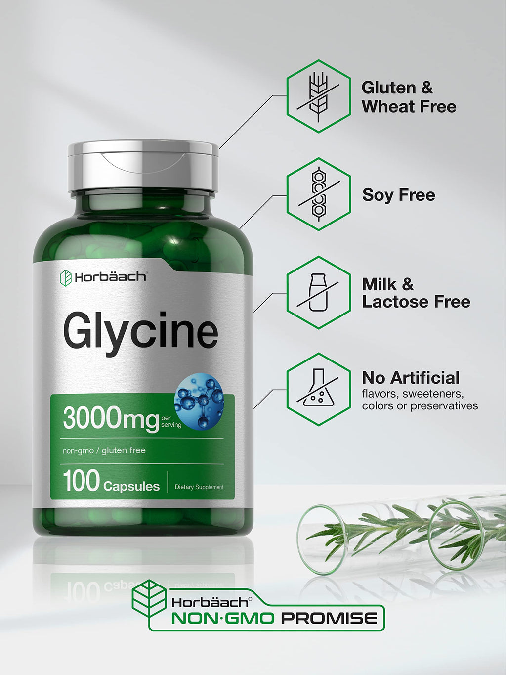Glycine 3000mg 100 Powder Capsules T916798