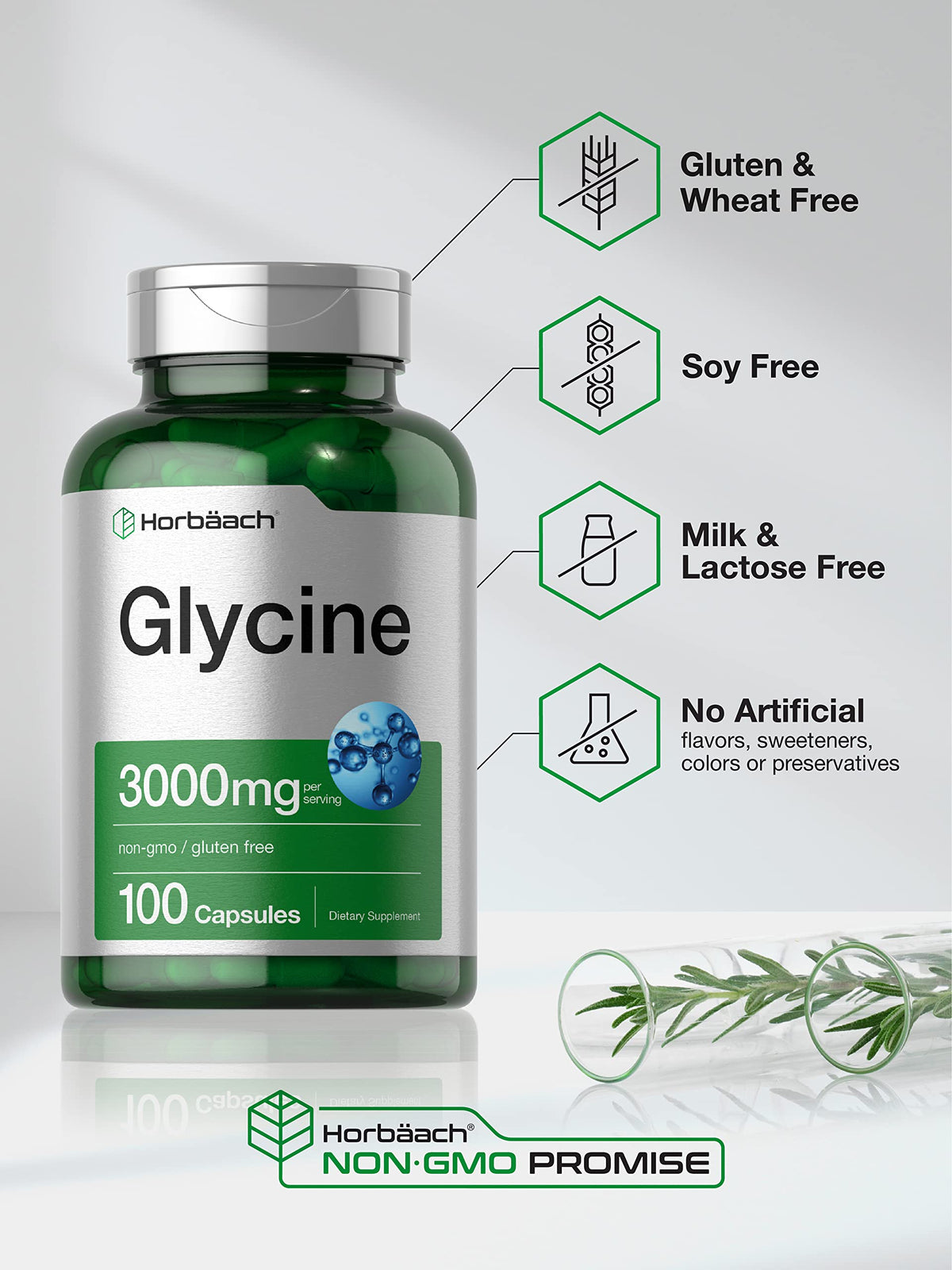 Glycine 3000mg 100 Powder Capsules T916798