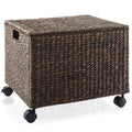 Espresso Rolling File Organizer with Lid and Wheels R63396