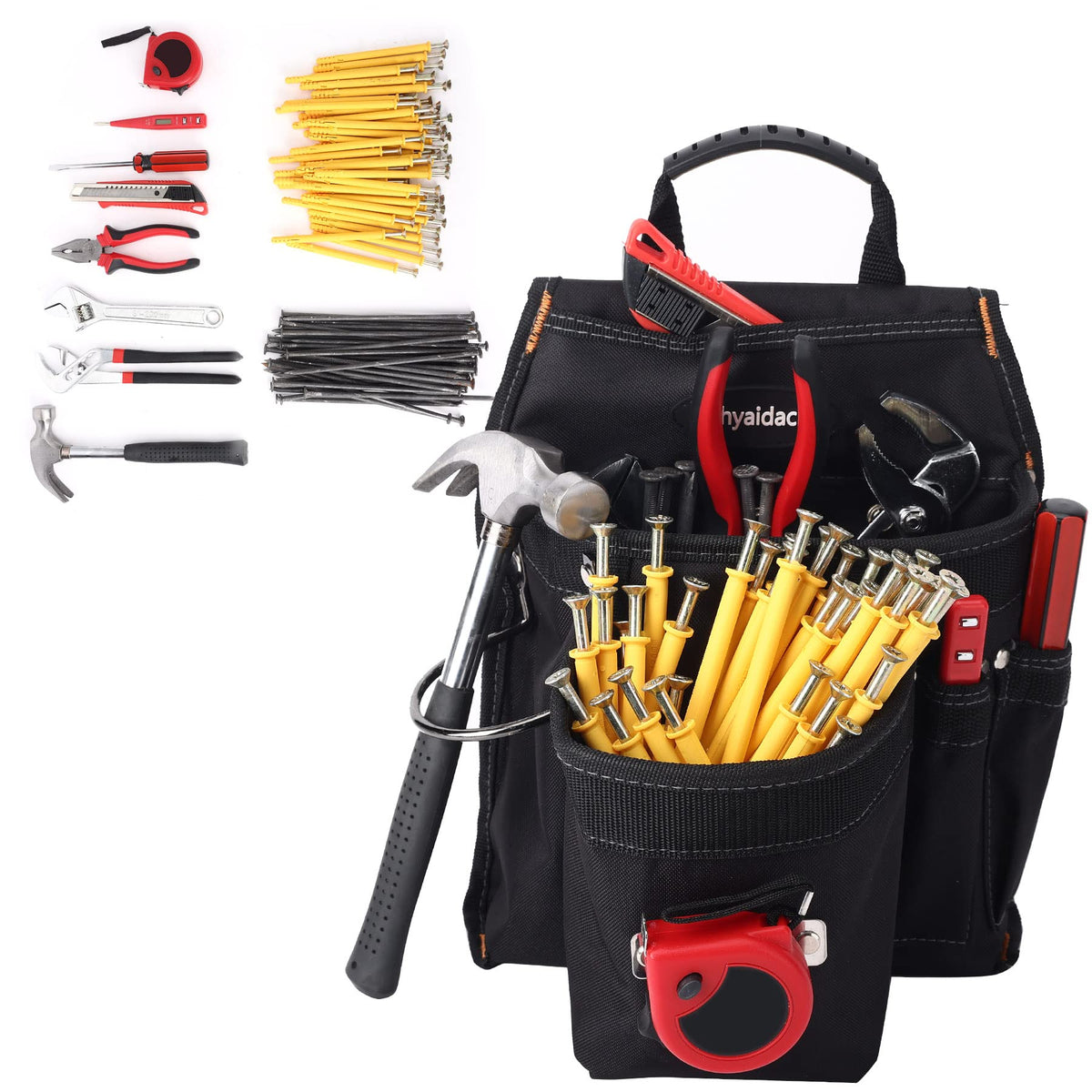 16-Pockets Adjustable Tool Belts with Suspenders N10055