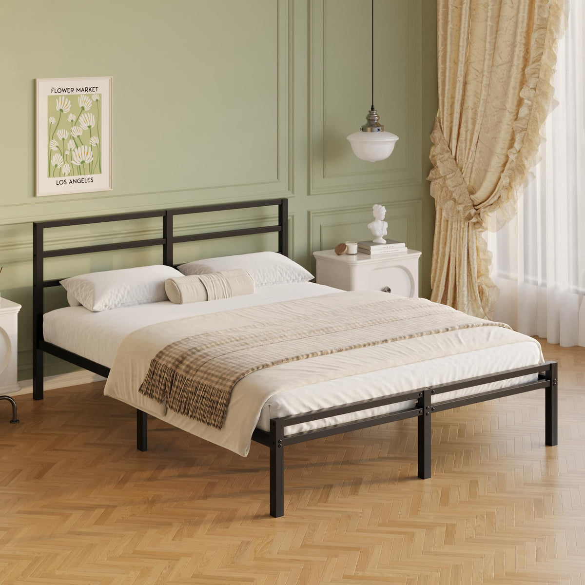 12 Inch Full Size Bed Frame with Headboard and Footboard O2236