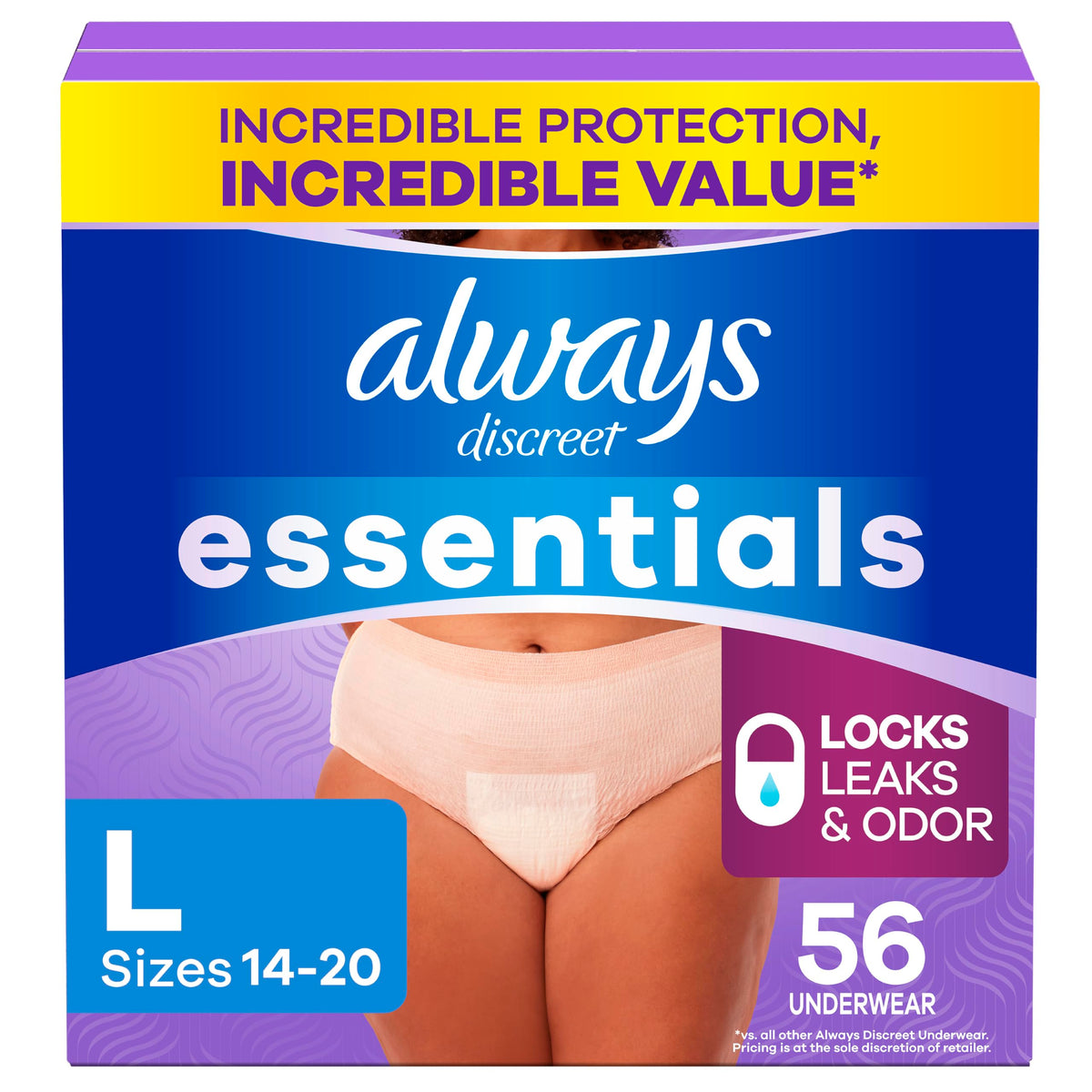 Adult Diapers for Women Size L 56 Count E816