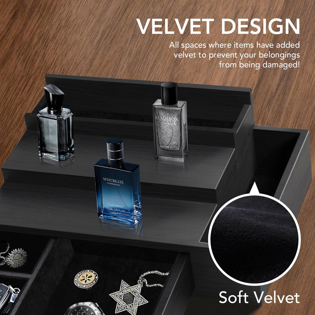 3 Tier Cologne Stand Organizer with Velvet Lining Drawer R199571