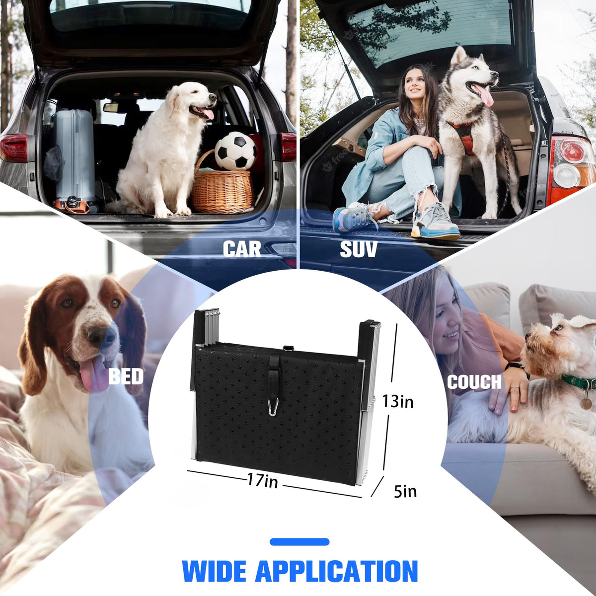 Foldable Dog Stairs for Car U6708