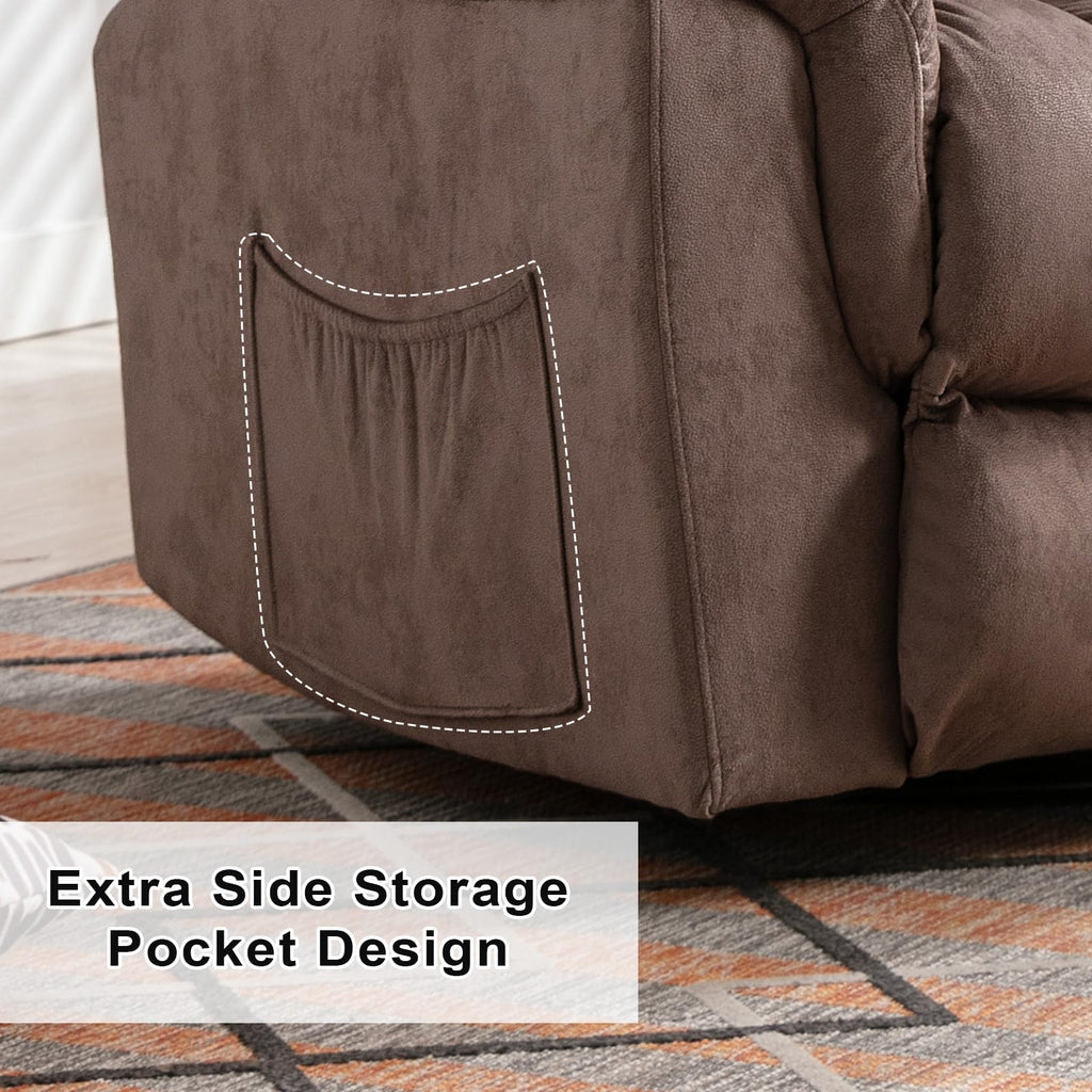 Oversized Manual Swivel Rocker Recliner Chair J9470
