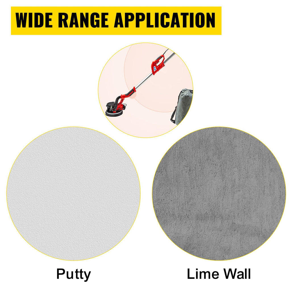 850W Variable Speed Electric Drywall Sander with Vacuum Bag U8935