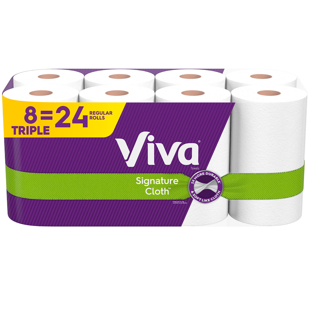Cloth Paper Towels 8 Triple Rolls T3784