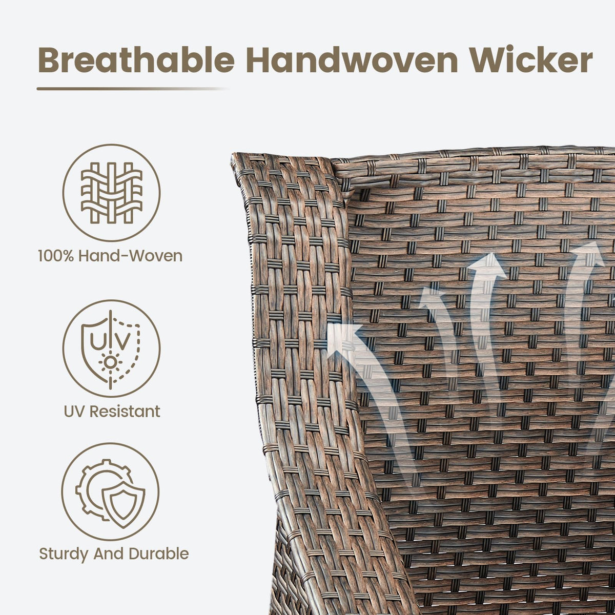 Brown PE Wicker Outdoor Sofa Z94450