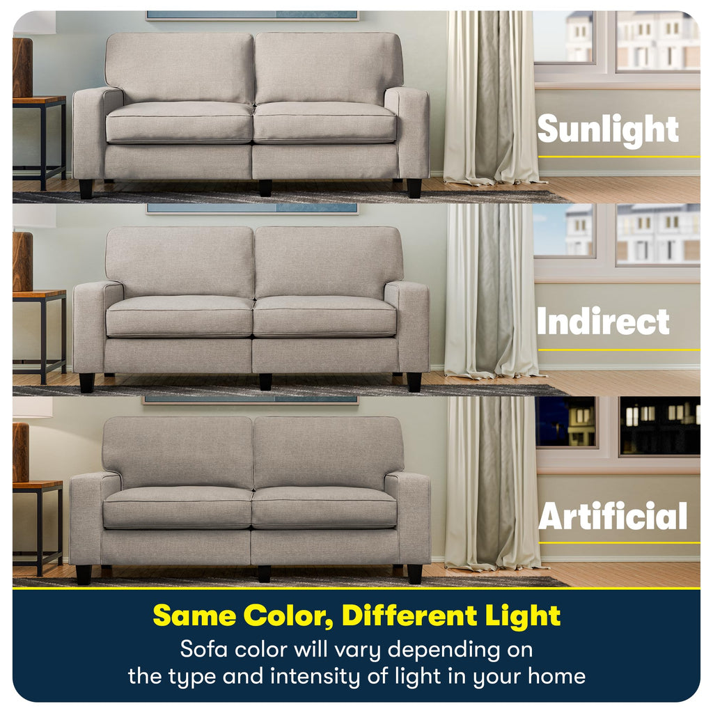 Light Gray Polyester Sofa W781536
