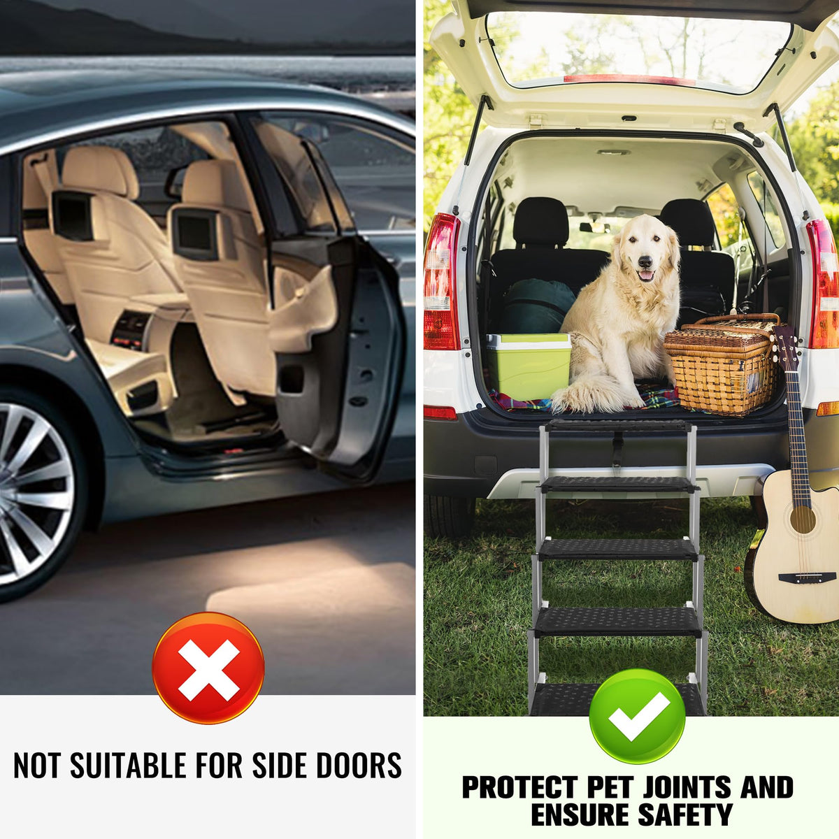 Foldable Dog Stairs for Car U6708