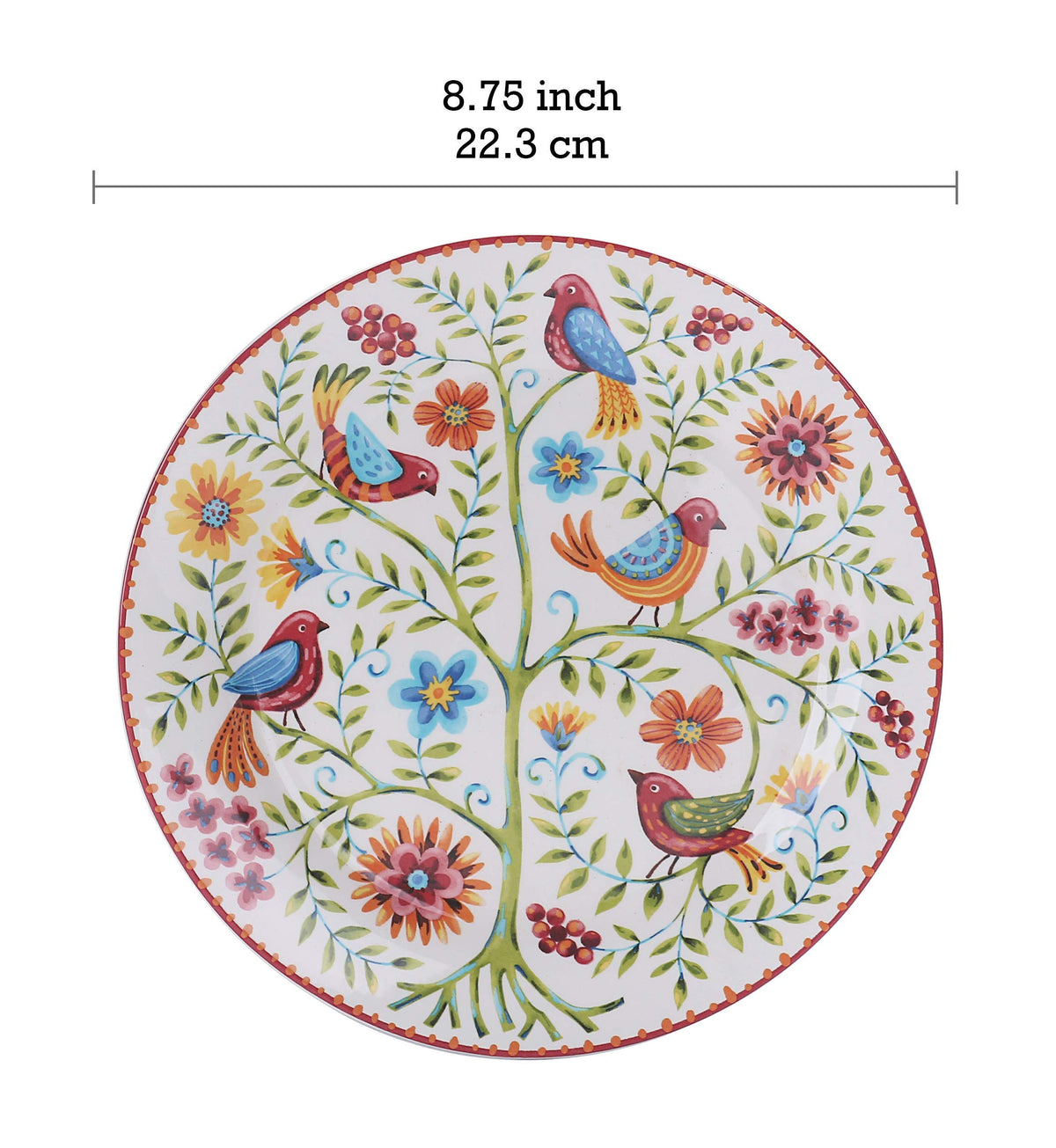Red Ceramic 16 pcs Dinnerware Set, Service for 4 E314