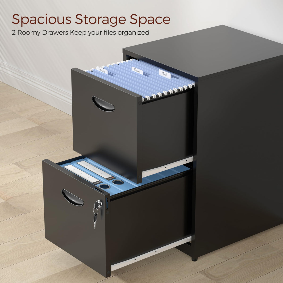2 Drawer Metal File Cabinet with Lock N901