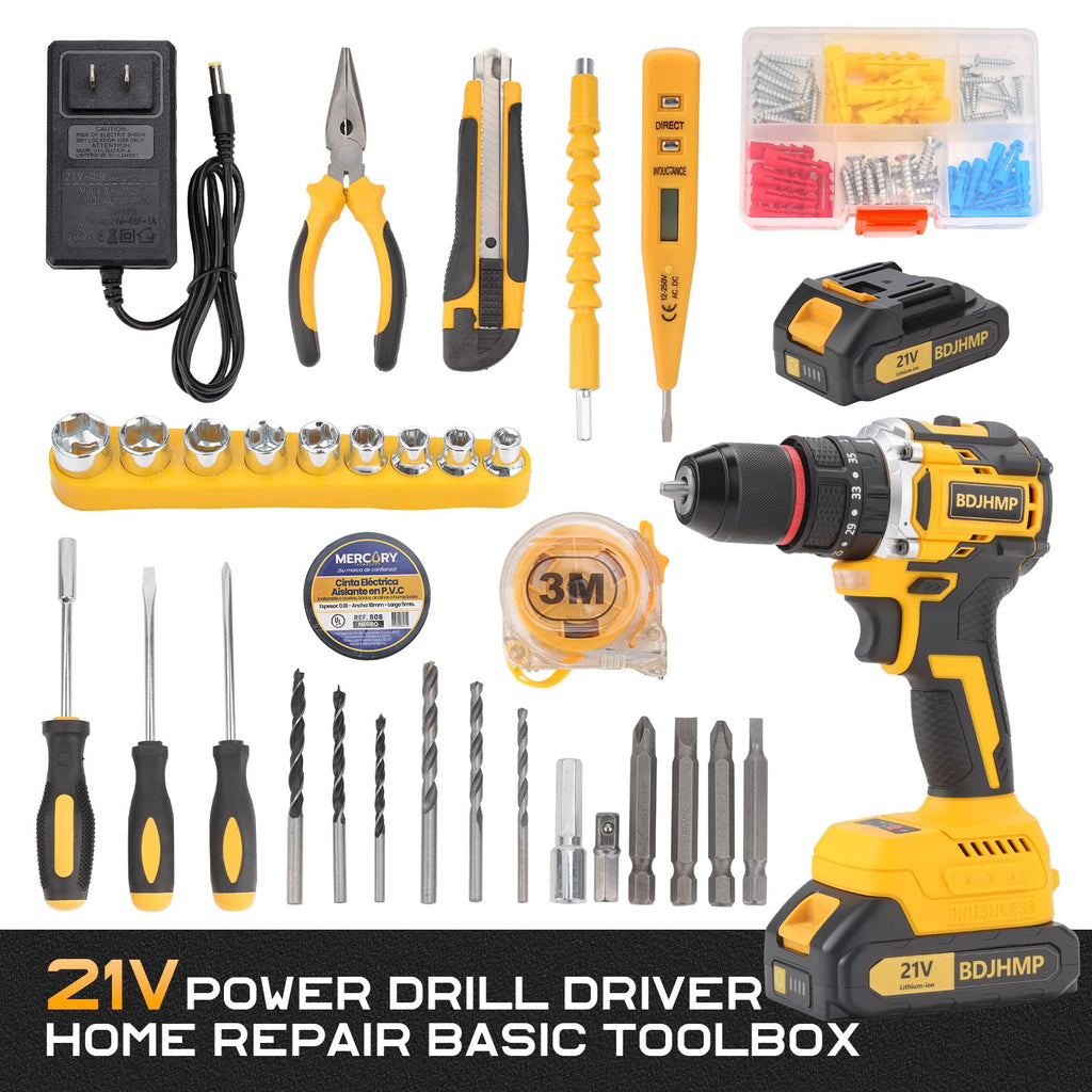 3/8" Brushless Compact Drill Tool Set with Drill Bit and Sockets B85266