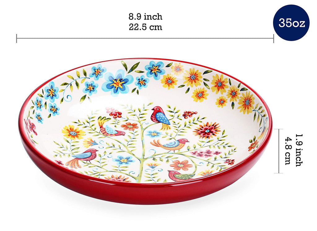 Red Ceramic 16 pcs Dinnerware Set, Service for 4 E314