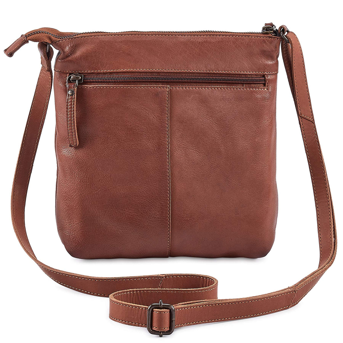 Small Genuine Leather Crossbody Bag with Adjustable Strap F617607