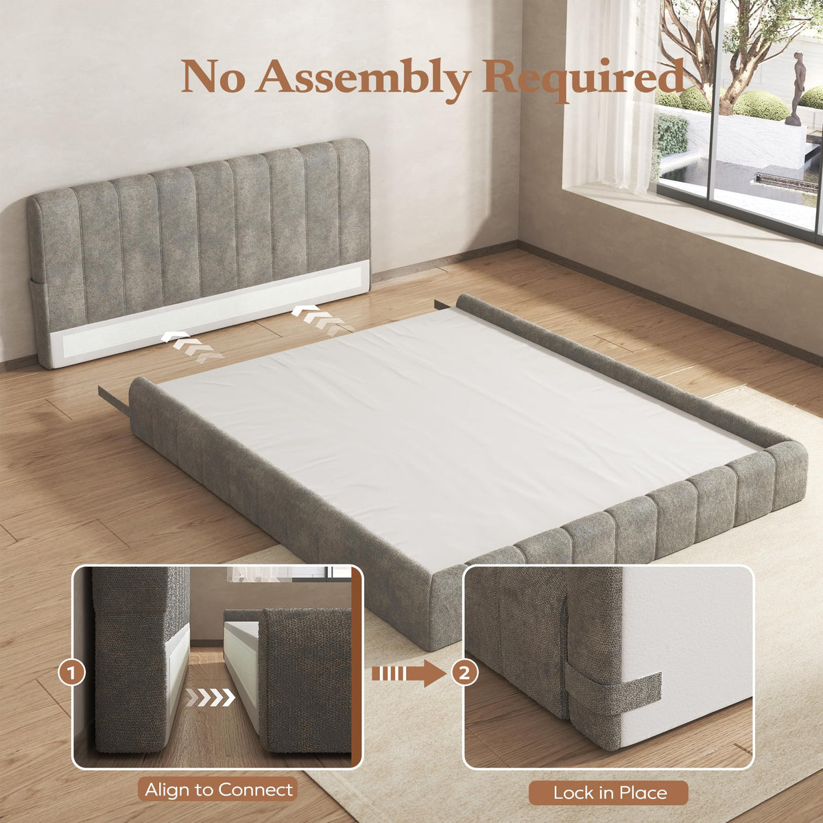 Queen Cloud Bed Frame Y867