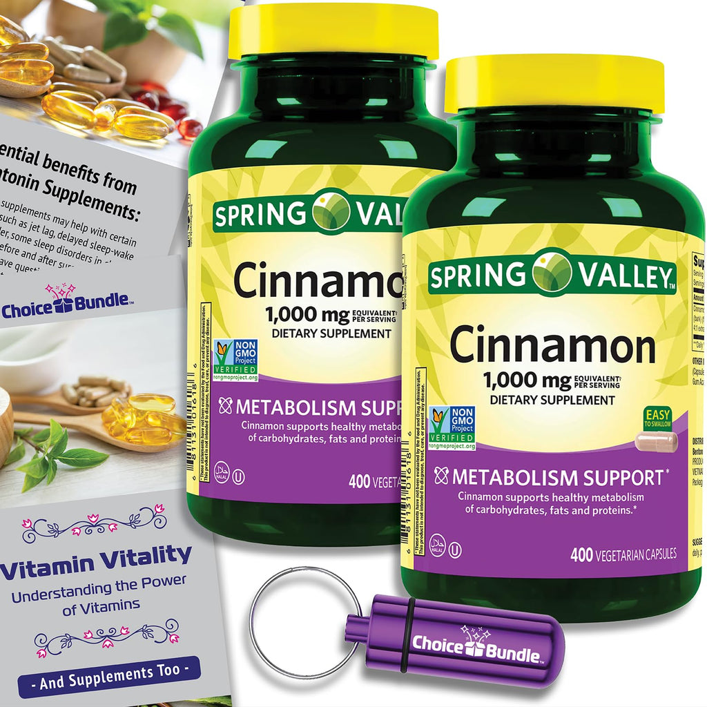 Cinnamon Supplement 1000mg Vegetarian Capsules 800 Total Z485