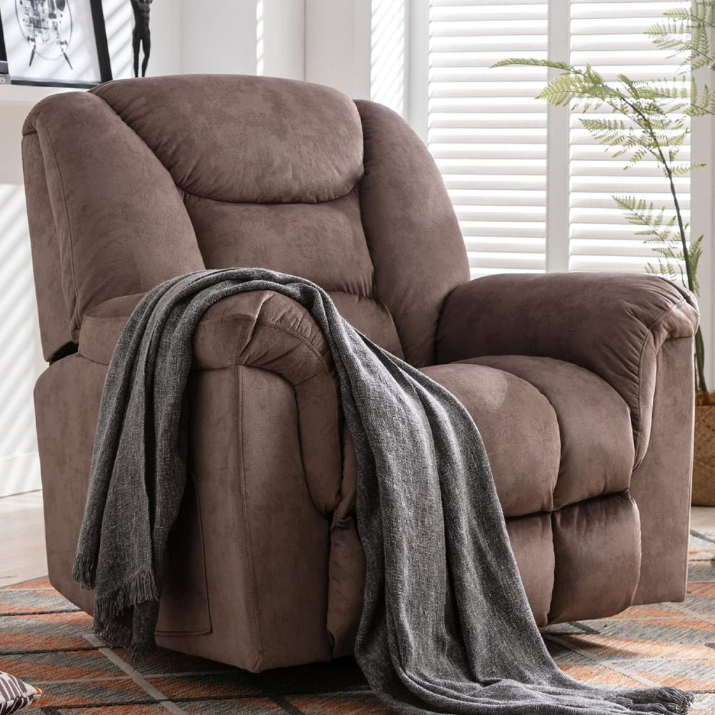 Oversized Manual Swivel Rocker Recliner Chair J9470