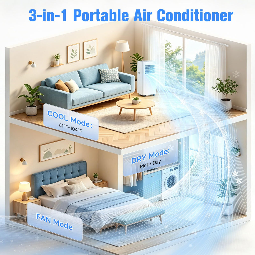 8500 BTU Portable Air Conditioner V10889