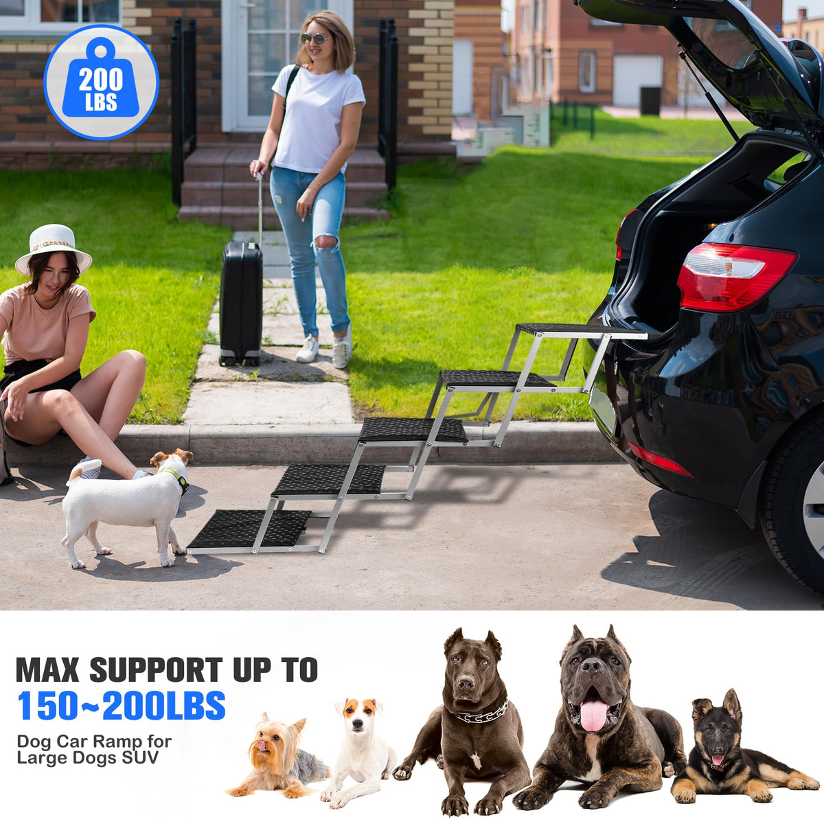 Foldable Dog Stairs for Car U6708