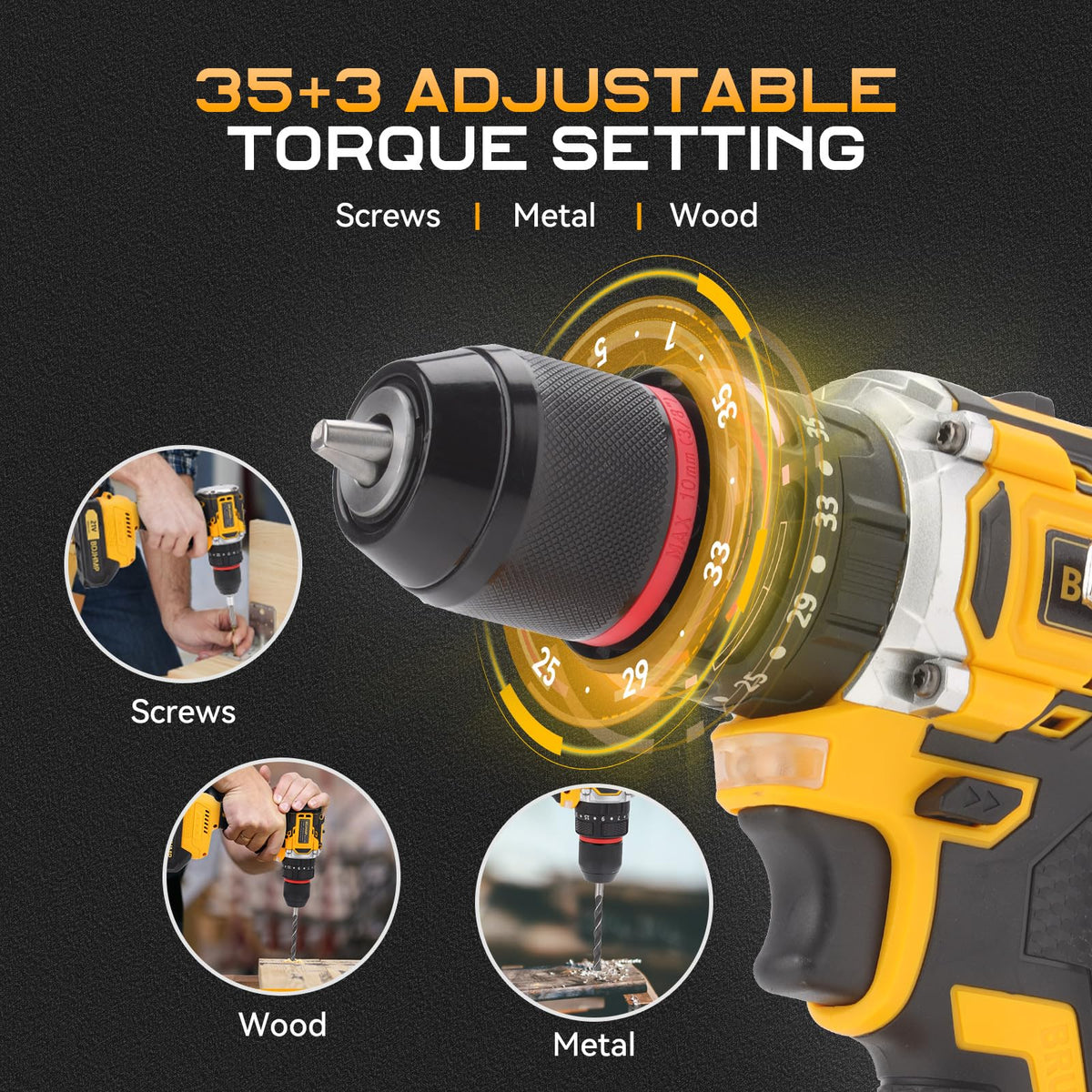 3/8" Brushless Compact Drill Tool Set with Drill Bit and Sockets B85266