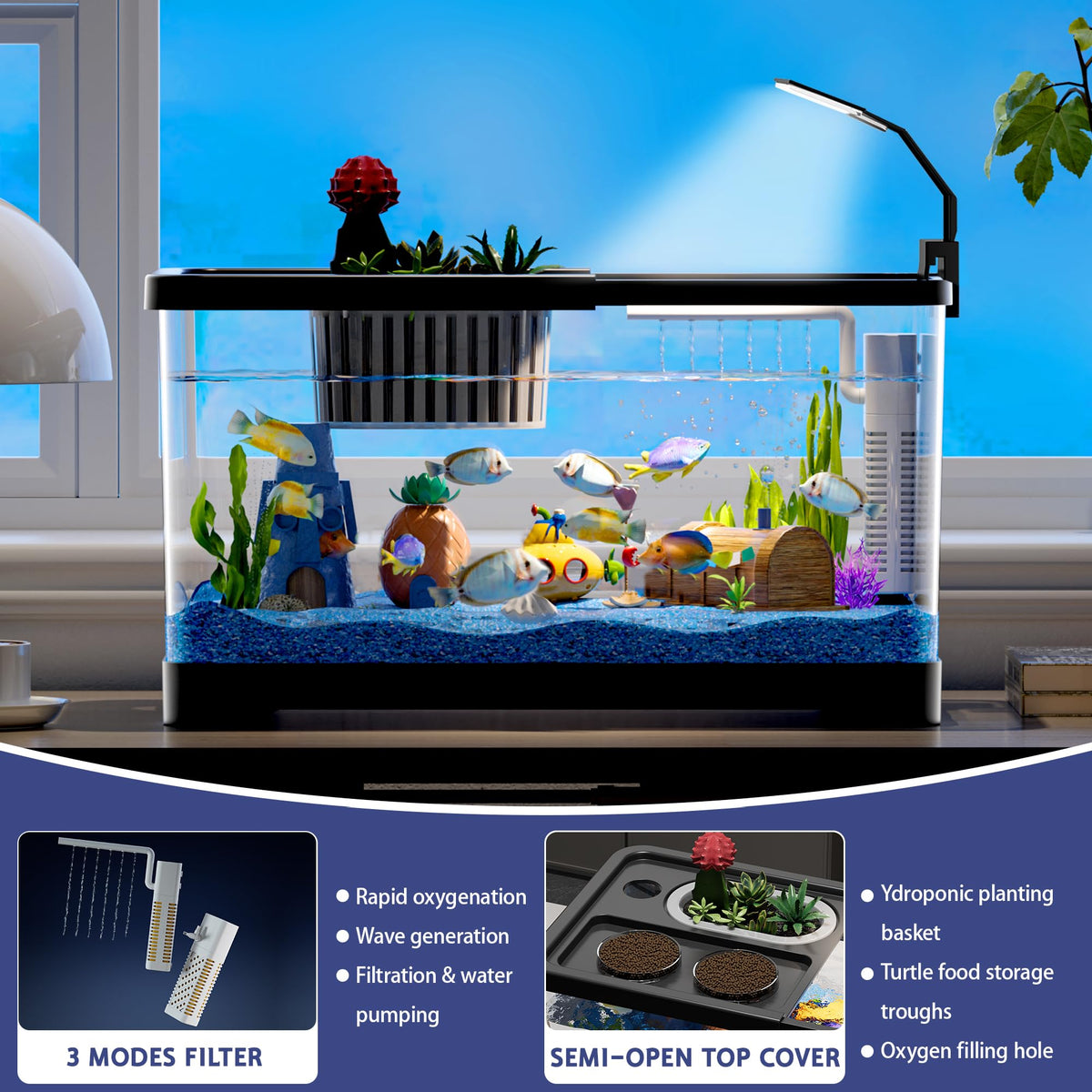 5.3 Gallon Fish Tank Starter Kit X585