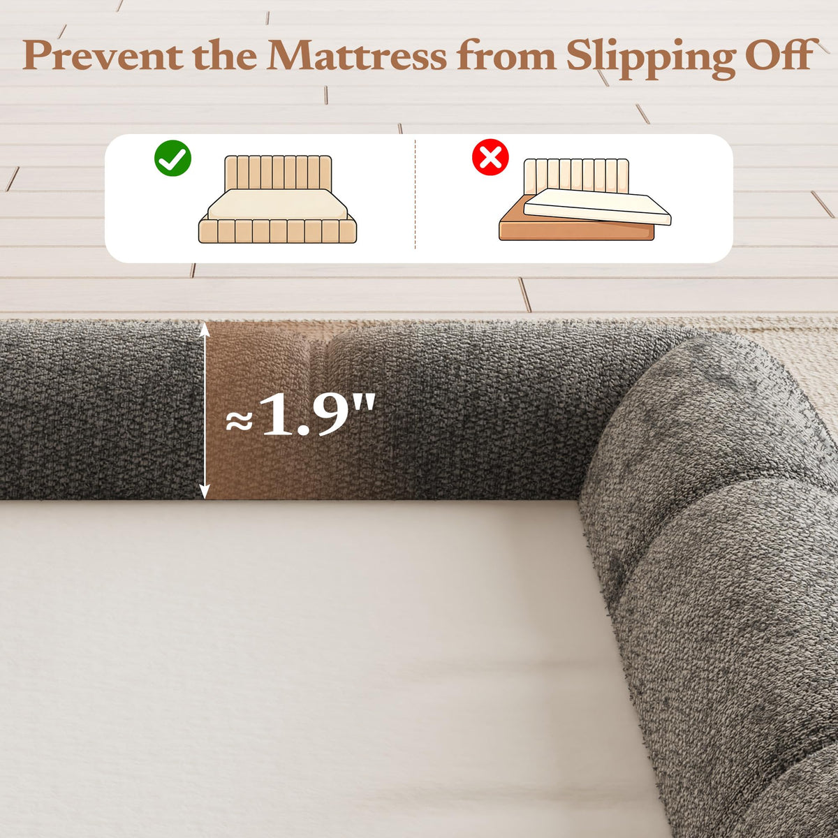 Queen Cloud Bed Frame Y867