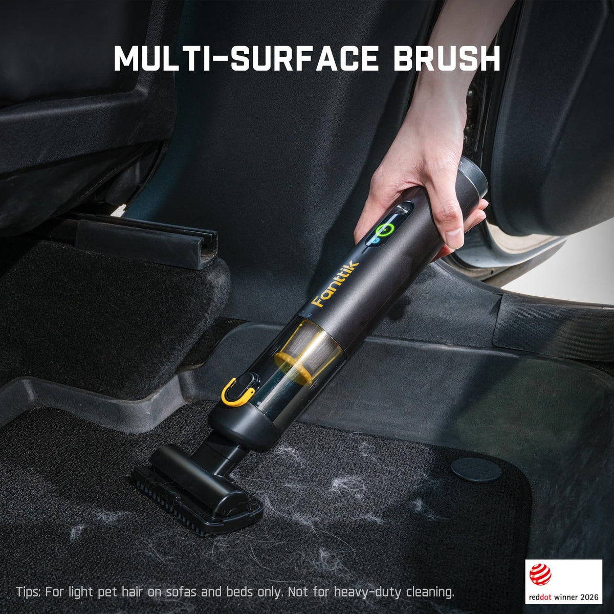 Cordless Handheld Car Vacuum, 19kPa, Black H1989