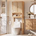 Over the Toilet Storage Cabinet with Rattan Doors R270