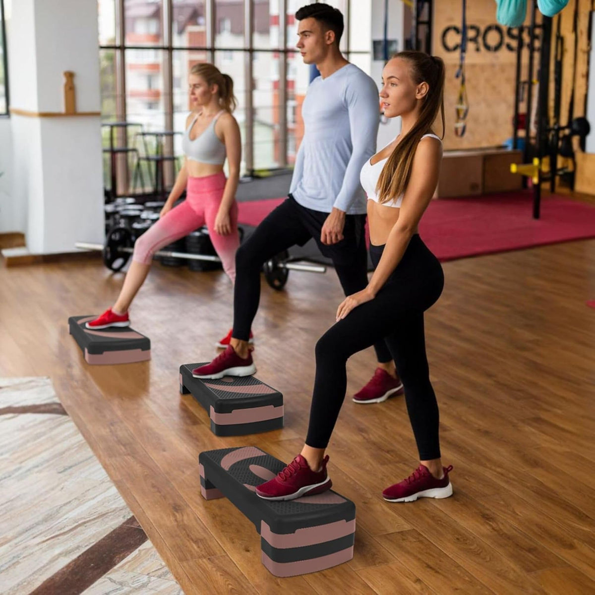 31" Adjustable Step Aerobic Platform with 4 Stackable Risers A940