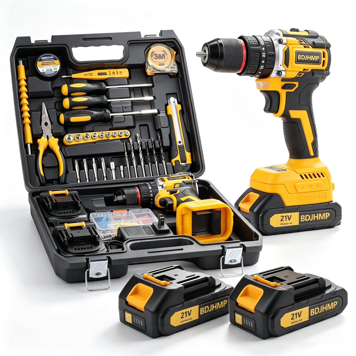 3/8" Brushless Compact Drill Tool Set with Drill Bit and Sockets B85266