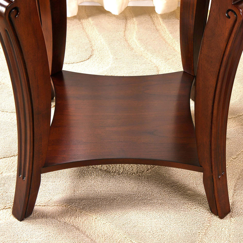 Set of 2 Solid Wood End Table W95362