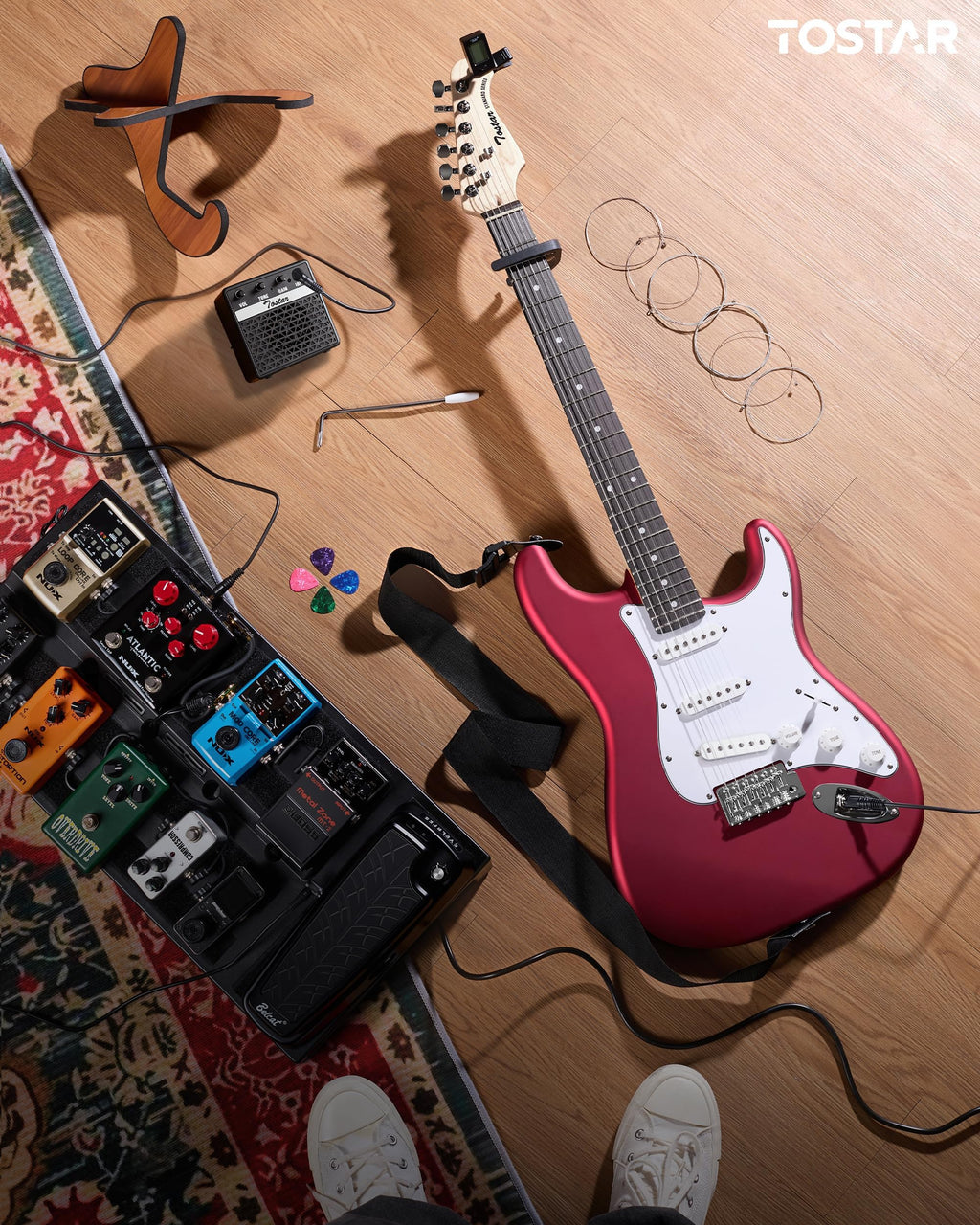 Red Electric Guitar Kit W7584