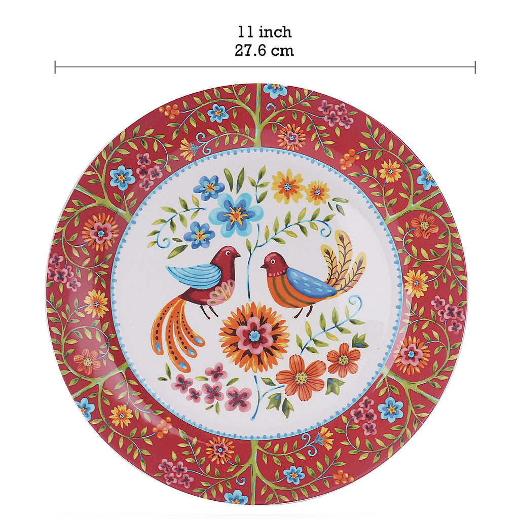 Red Ceramic 16 pcs Dinnerware Set, Service for 4 E314