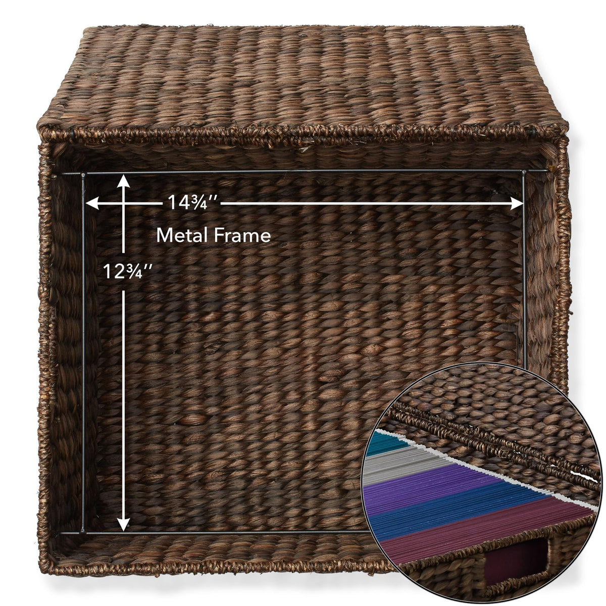 Espresso Rolling File Organizer with Lid and Wheels R63396