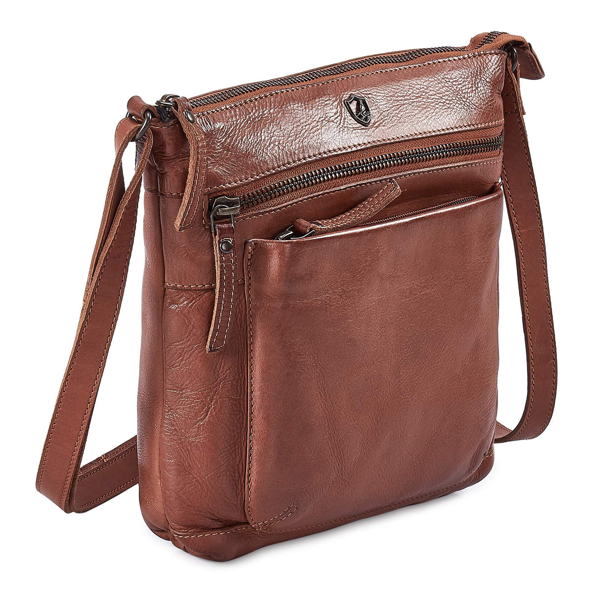 Small Genuine Leather Crossbody Bag with Adjustable Strap F617607