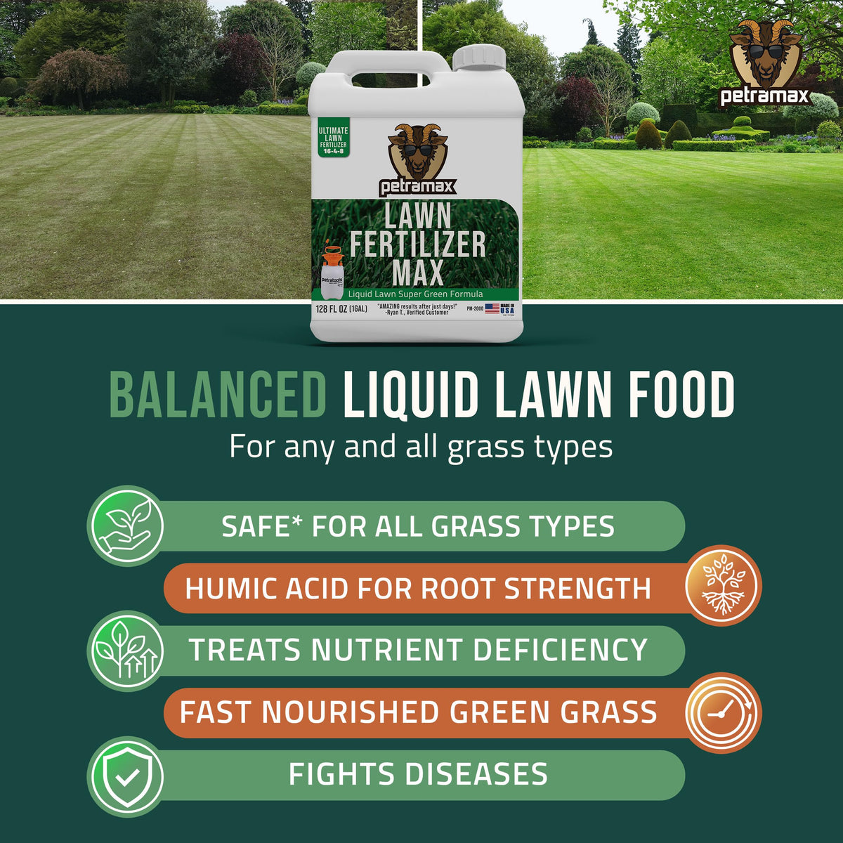 Liquid Lawn Fertilizer Concentrate 16-4-8 W870